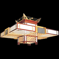 四角三段新型灯籠(一張)120cm(4尺)