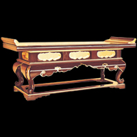 須弥型上卓105cm(3尺5寸)タメ漆　金具なし